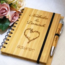 Wooden guestbook for wedding or ceremony to personalize