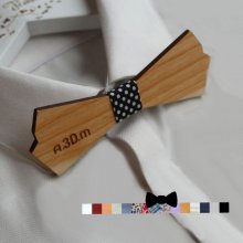 Wooden bow tie original shape to personalize