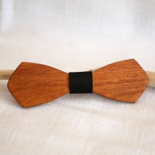 French wooden bow tie for men 'le rablé long' customizable