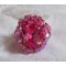 Royal Rose ring with facets and a Swarovski crystal cabochon