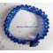 Night Blue bracelet with pearly glass beads and facets