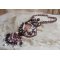 Grace necklace embroidered with a Rose Quartz, a fine stone and pearly beads 