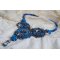 Royal Blue Roses Necklace with Swarovski crystals and seed beads