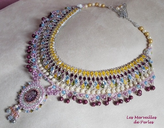 Queen of the Nights necklace, a shower of wonderful crystals and pearls 