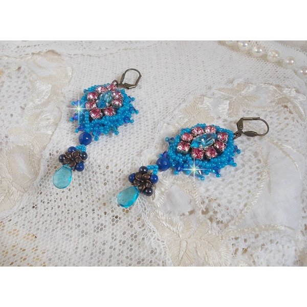 BO Belle Epoque embroidered with Swarovski crystals, metal beads, round pearls and seed beads