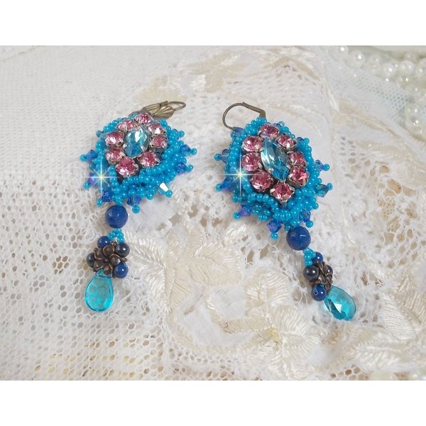 BO Belle Epoque embroidered with Swarovski crystals, metal beads, round pearls and seed beads