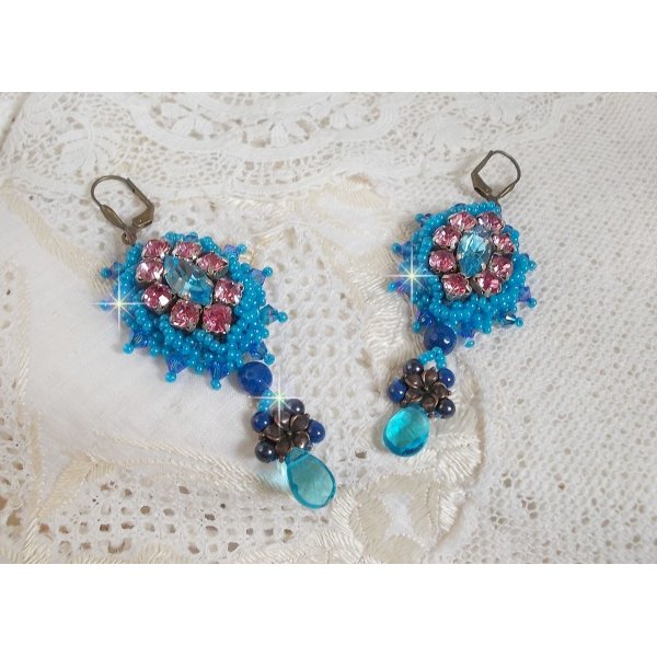 BO Belle Epoque embroidered with Swarovski crystals, metal beads, round pearls and seed beads