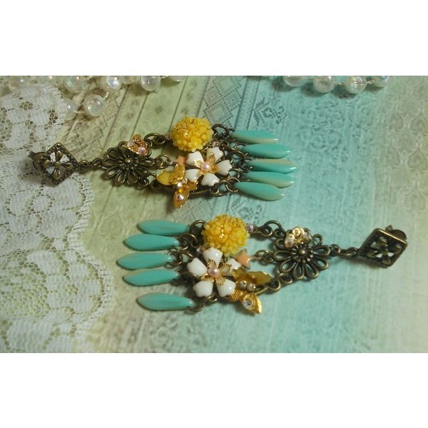 BO Spring Heart created with daggers, resin flowers, PureCrystal and charms
