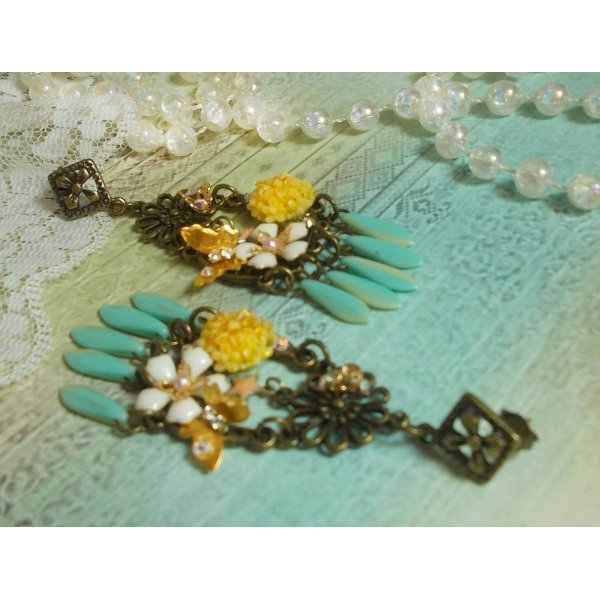 BO Spring Heart created with daggers, resin flowers, PureCrystal and charms