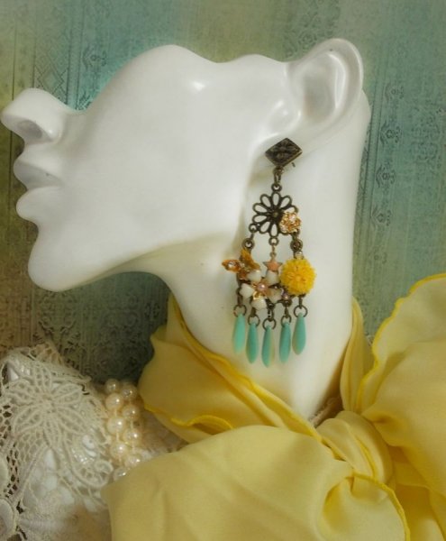 BO Spring Heart created with daggers, resin flowers, PureCrystal and charms