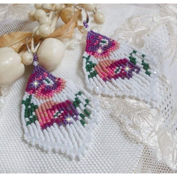 BO Cherry Blossoms created with Opaque White, Pink of many shades, Green with Toupies