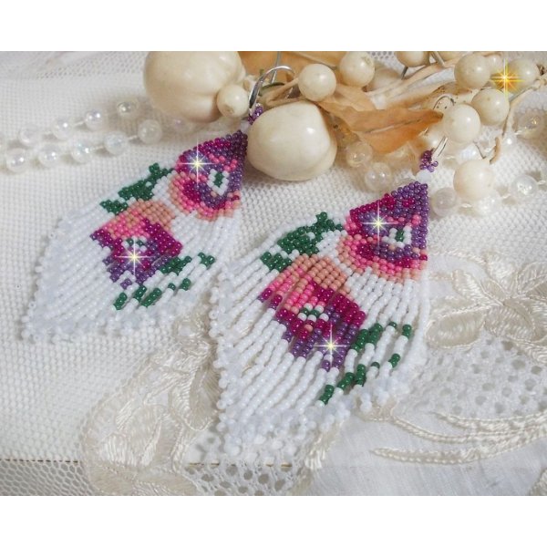 BO Cherry Blossoms created with Opaque White, Pink of many shades, Green with Toupies