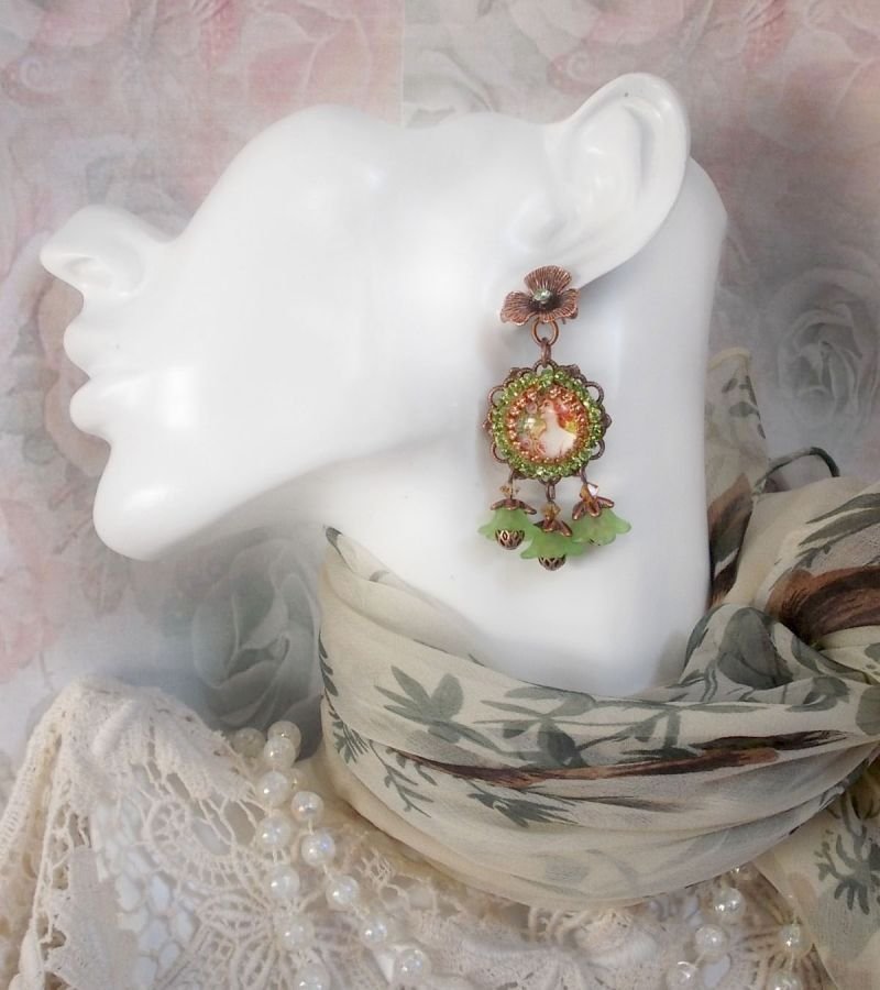 BO Forest of Flowers created with lucite flowers, magnifying glass cabochons, crystals, prints and various accessories