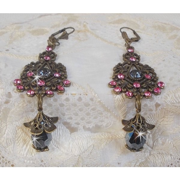 BO Irresistible Love Collection with Swarovski crystals mounted on bronze filigree candle holders