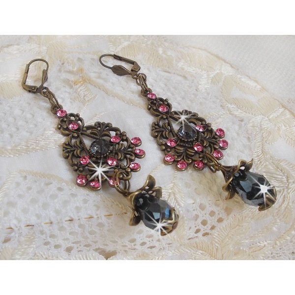 BO Irresistible Love Collection with Swarovski crystals mounted on bronze filigree candle holders