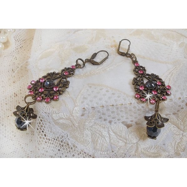 BO Irresistible Love Collection with Swarovski crystals mounted on bronze filigree candle holders