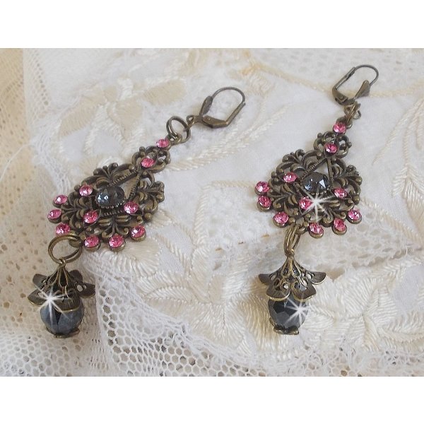 BO Irresistible Love Collection with Swarovski crystals mounted on bronze filigree candle holders