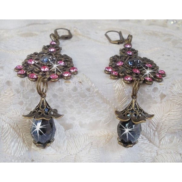 BO Irresistible Love Collection with Swarovski crystals mounted on bronze filigree candle holders