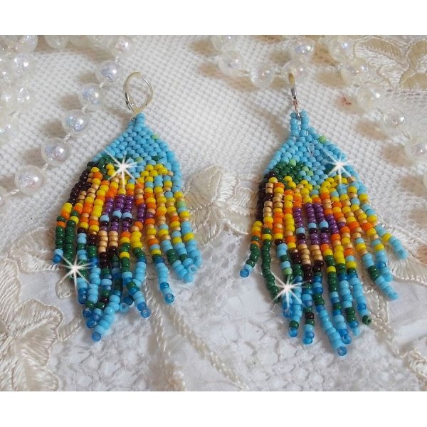 BO Sunflower created with spring colored rocks and silver sleepers 925/1000