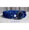 Night Blue bracelet with pearly glass beads and facets