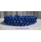 Night Blue bracelet with pearly glass beads and facets