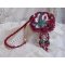 Necklace Enchantment of Autumn embroidered with pearly pearls Bordeaux, a lace, various pearls and seed beads