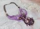 Parisienne necklace embroidered with Swarovski crystals, ivory pearls and seed beads