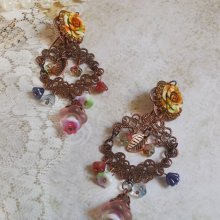 BO French Flowers created with bell flowers, bellflowers, roses and accessories in Old Copper color