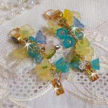 BO Bella Yellow mounted with Swarovski crystals, frosted flowers and pearly beads 