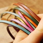 Cuff bracelet in a choice of 4 leathers