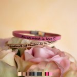Customizable fine leather bracelet for women 