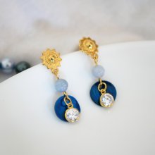 Earrings 'Les nacrées' collection Blue