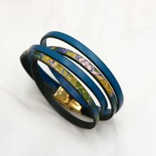 Impressionist printed leather bracelet to personalize