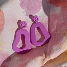 Boucles d'oreilles pendantes - Filis Violine