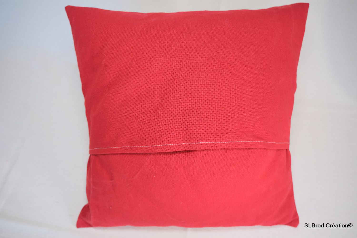 Cushion cover Santa Claus head in appliqué