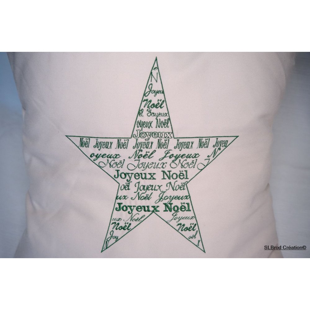 Merry Christmas Star Cushion Cover