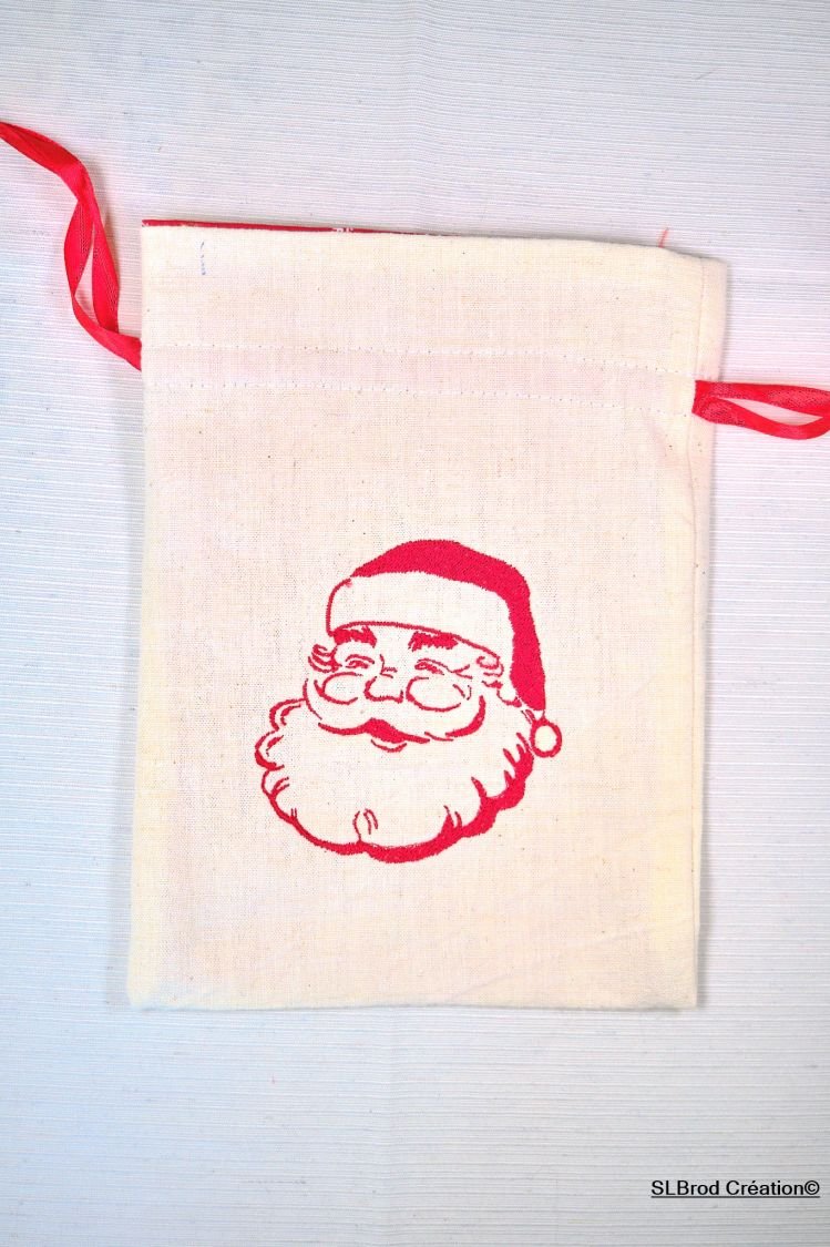Little Santa's face Christmas pouch