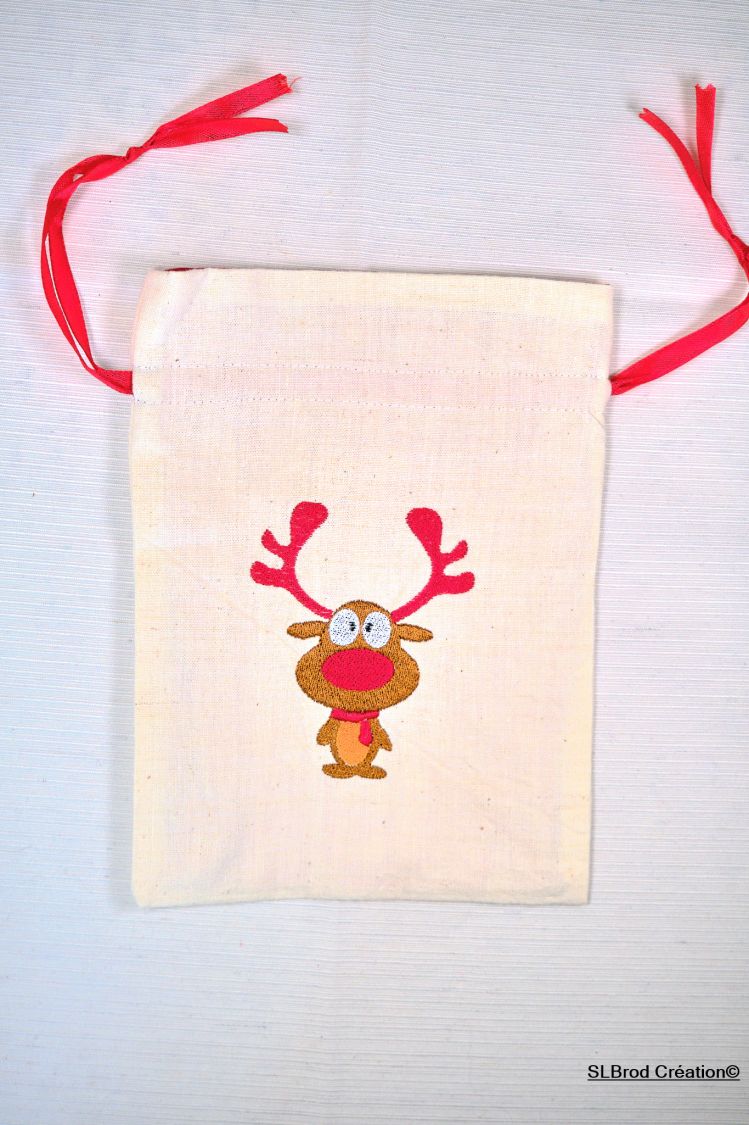 Small reindeer Christmas pouch