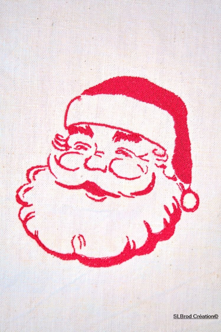 Little Santa's face Christmas pouch