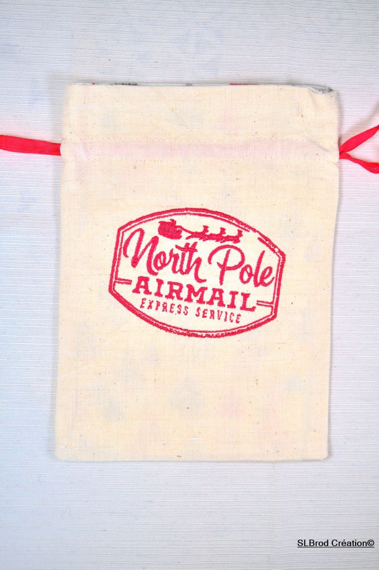 Small Christmas pouch North pole