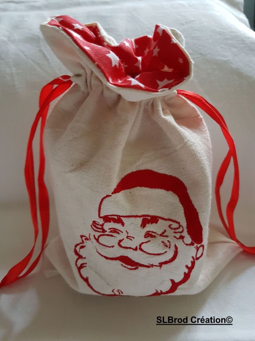Little Santa's face Christmas pouch