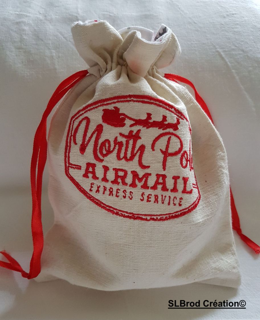 Small Christmas pouch North pole