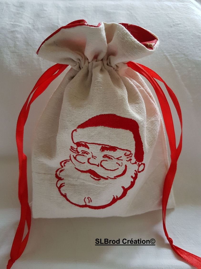 Little Santa's face Christmas pouch