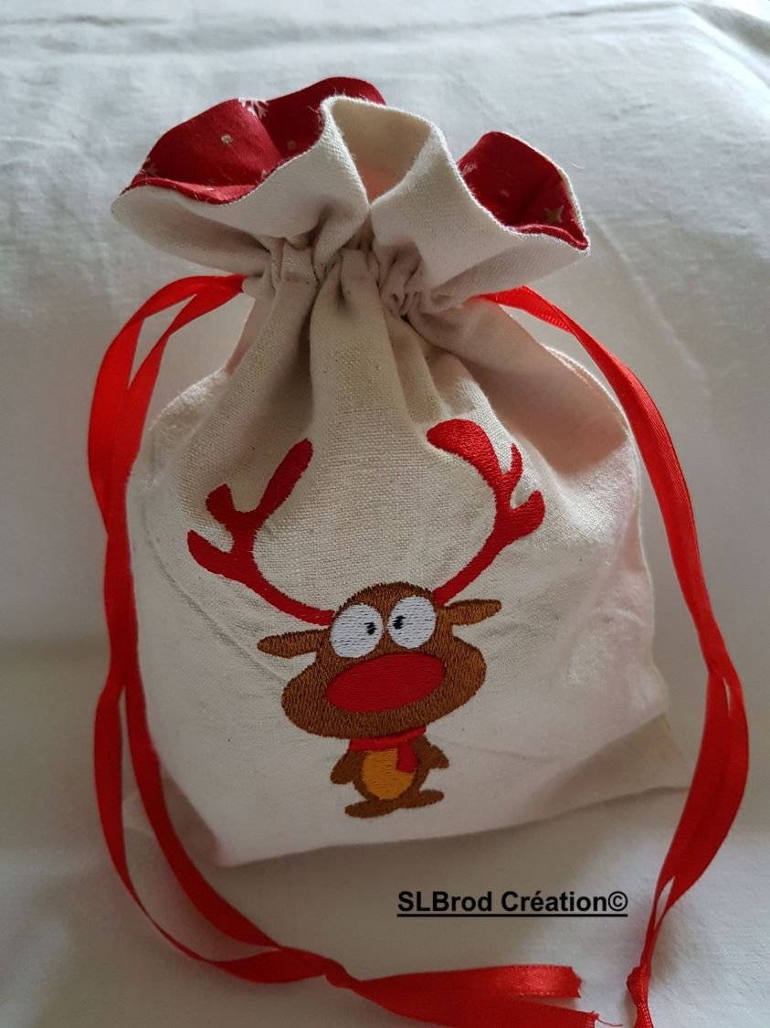 Small reindeer Christmas pouch