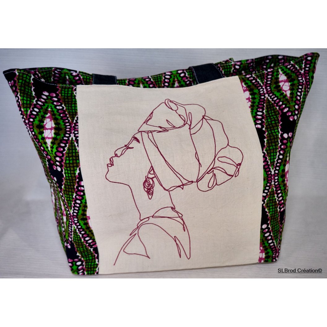 Tote bag with African pattern