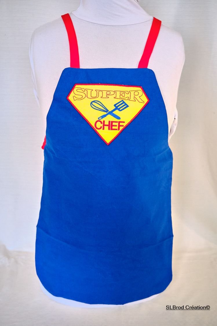 Super chef embroidered apron