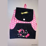 Embroidered unicorn and shooting star backpack for kids