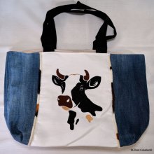 Cow pattern tote bag