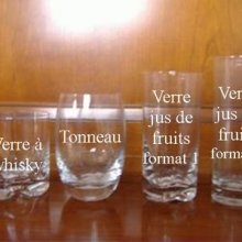 Verre à whisky  Une initiale