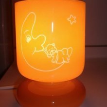 Lampe veilleuse enfant gravée personnalisée "Ourson de Lune"